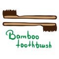 Cute cartoon illustration of eco-friendly bamboo toothbrushes for instagram advertising. ÃÅ¾ÃÂÃÂ½ÃÂ¾ÃÂ²ÃÂ½Ãâ¹ÃÂµ RGB